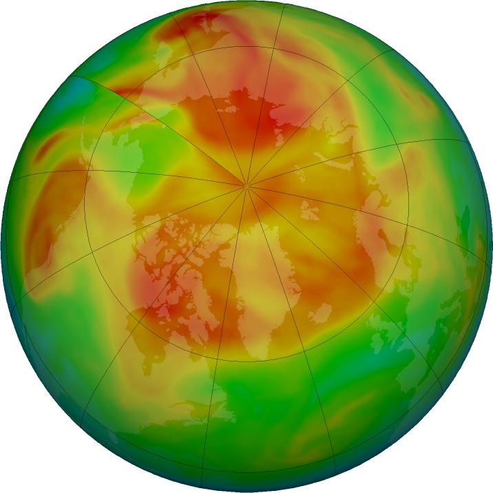 Arctic ozone map for 13 April 2017
